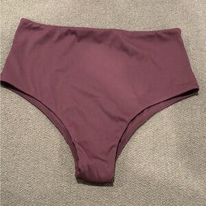 High-Waisted Plum Bikini Bottom